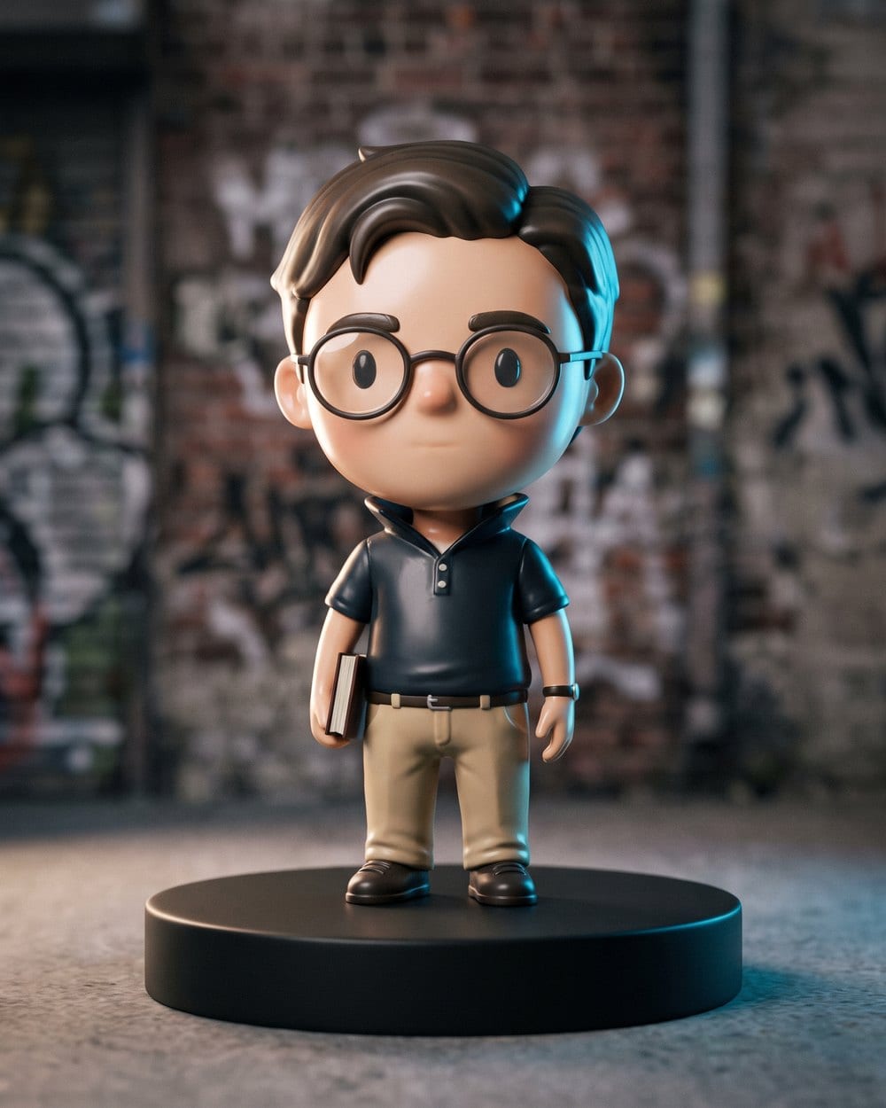 The Academic, a custom MEYO vinyl collectible figure in prep style